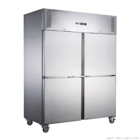 Ex-Showroom: FED-X S/S Split Four-Door Upright Fridge - XURC1200S2V-QLD121