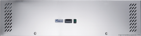 FED-X S/S Two Full Glass Door Upright Fridge - XURC1200G2V