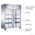 FED-X S/S Two Full Glass Door Upright Fridge - XURC1410G2V