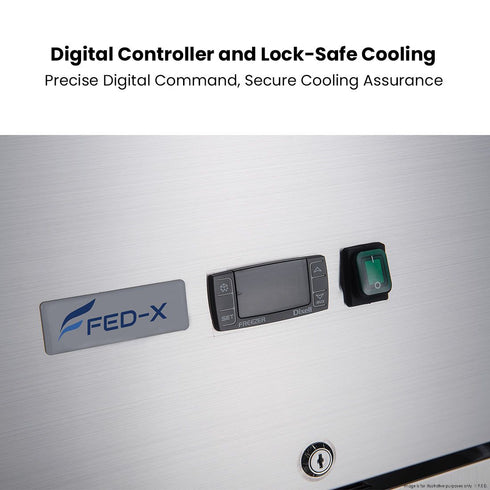 FED-X S/S Two Full Glass Door Upright Fridge - XURC1410G2V