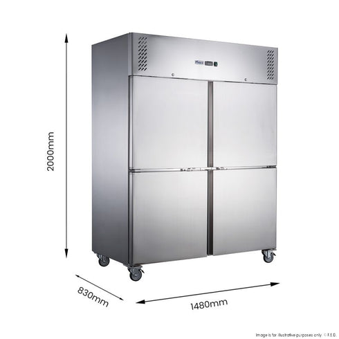 FED-X S/S Four Door Upright Freezer - XURF1410S2V