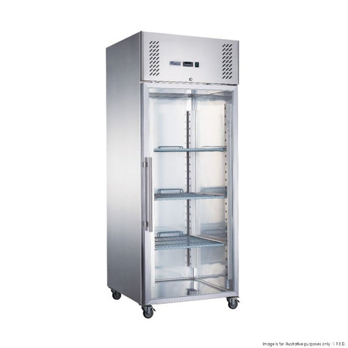 2NDs: FED-X S/S Full Glass Door Upright Fridge - XURC600G1V-NSW1936