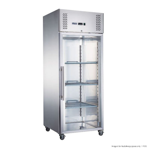 2NDs: FED-X S/S Full Glass Door Upright Freezer - XURF600G1V-VIC865