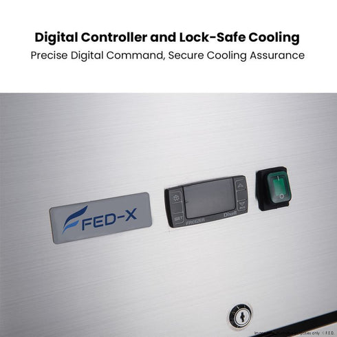 FED-X S/S Full Glass Door Upright Fridge - XURC600G1V