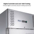 FED-X S/S Two Door Upright Fridge - XURC600S1V