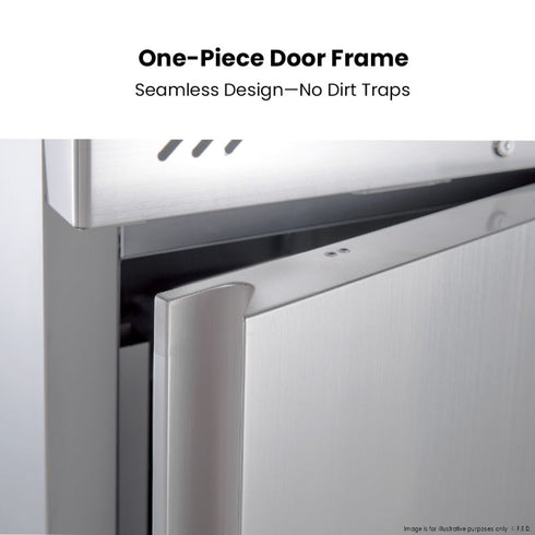 FED-X S/S Two Door Upright Fridge - XURC600S1V