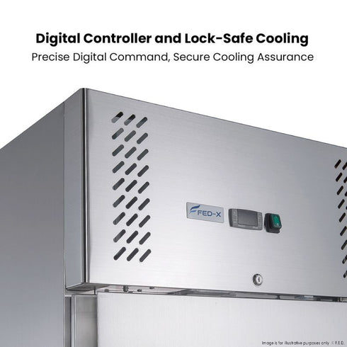 FED-X S/S Two Door Upright Fridge - XURC650S1V