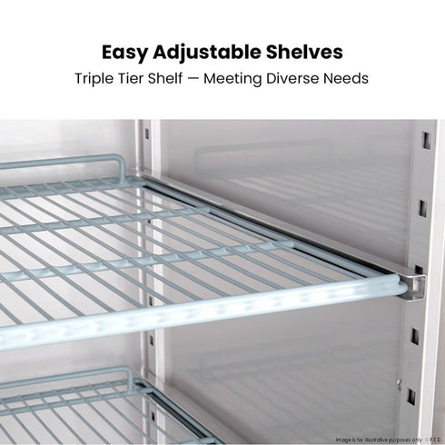 FED-X S/S Two Door Upright Fridge - XURC650S1V