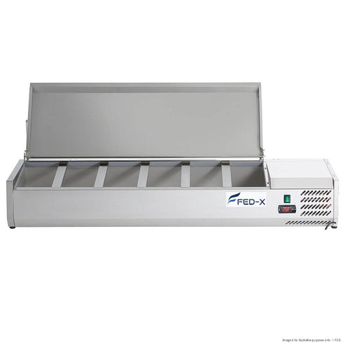 FED-X Salad Bench with Stainless Steel Lid - XVRX1500/380S