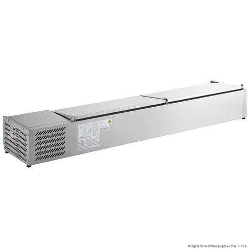 FED-X Salad Bench with Stainless Steel Lids - XVRX1800/380S