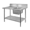 FED Single Right Sink Bench with Pot Undershelf - SSB6-1800R/A