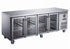 FED-X Four Glass Door Bench Fridge - XUB7C22G4V