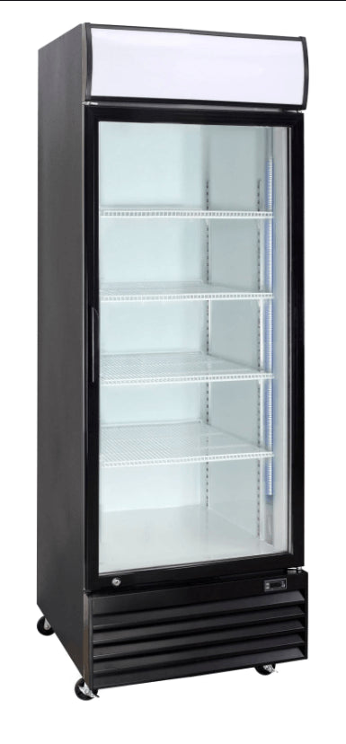 Crusader Single Glass Door Display Fridge 430Ltr (Black) - CCE605BLK