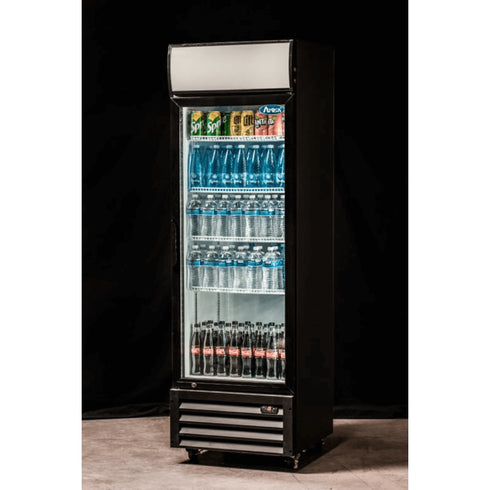 Atosa Single Glass Door Mounted Fridge 700mm P600WB