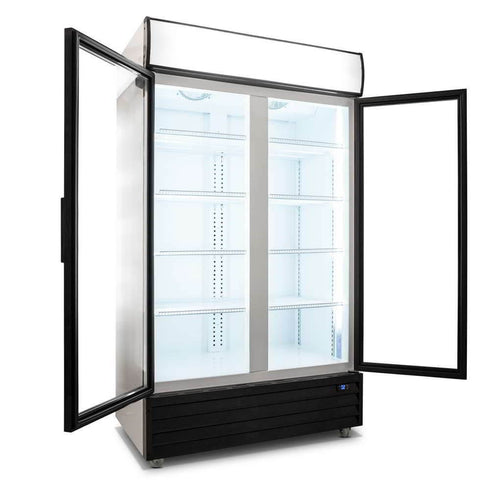 AG 1000L Double Door Upright Display Fridge - Glass Door - CU1000TNG