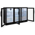 Three Door Bar Fridge - Black Body & Doors - BEER3