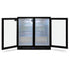 AG Twin Door Bar Fridge - Black Body & Doors - BEER2