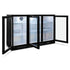 AG Three Door Bar Fridge - Black Body & Doors 3BBR-H