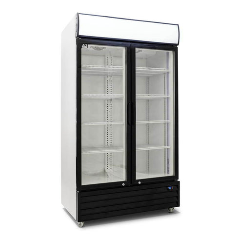AG 1000L Double Door Upright Display Fridge - Glass Door - CU1000TNG
