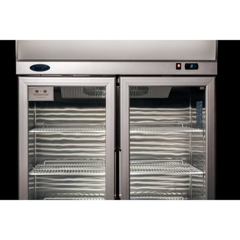 Atosa Stainless Steel Double Door Display Refrigerator 900 Litres - YCF9402