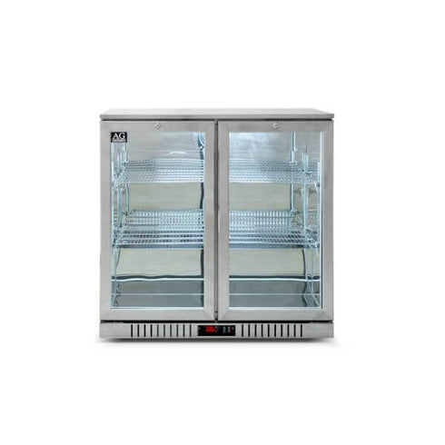 AG Twin Door Bar Fridge - Stainless Body & Doors 2SBR-H
