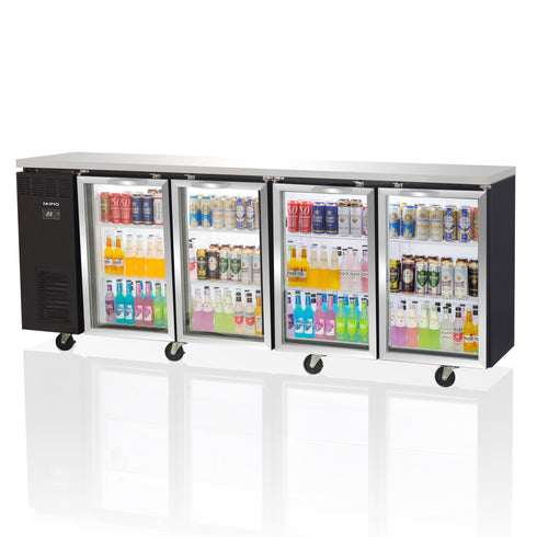 SKIPIO 4 Glass door Back Bar Fridge - SBB-4G