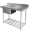 Mixrite Stainless Steel Dishwasher Single Inlet Sink - WSS17120L