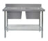 Mixrite Double Sink Bench - W2400 X D600 X H900 - SS2624R