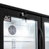 Three Door Bar Fridge - Black Body & Doors - BEER3