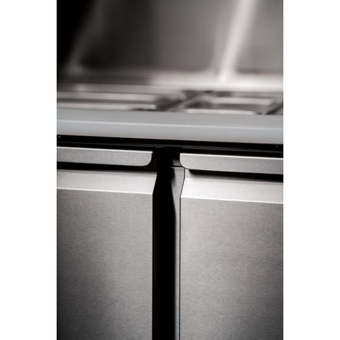 Atosa 2 Door Saladette Prep Refrigerator Sliding Lid 300L - ESL3800