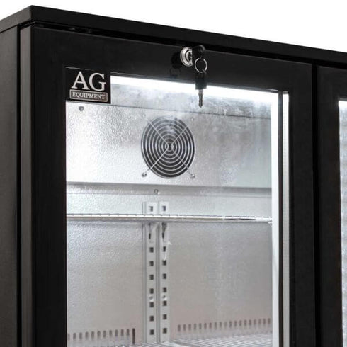 AG Twin Door Bar Fridge - Black Body & Doors - BEER2