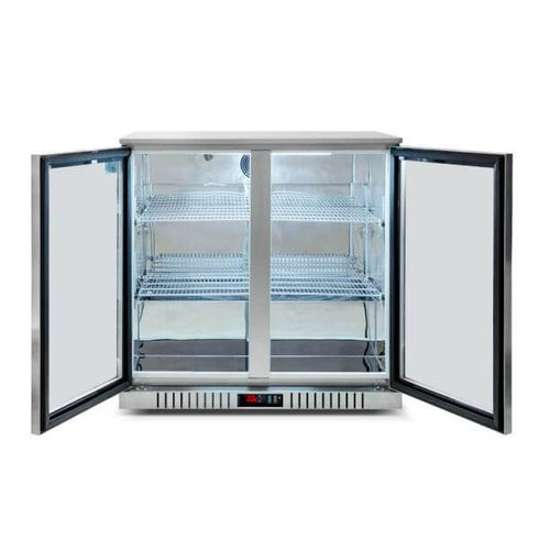 AG Twin Door Bar Fridge - Stainless Body & Doors 2SBR-H