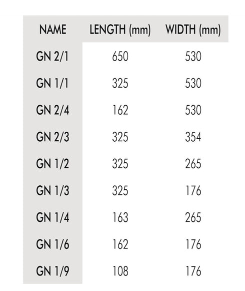 Vogue Stainless Steel 1/2 Gastronorm Trays