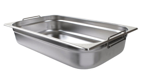 Vogue Stainless Steel 1/1 Gastronorm Pan with Handles 100mm - CB179-A