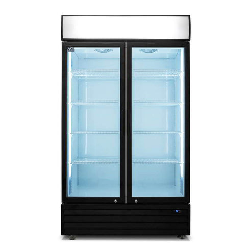 AG 1000L Double Door Upright Display Fridge - Glass Door - CU1000TNG