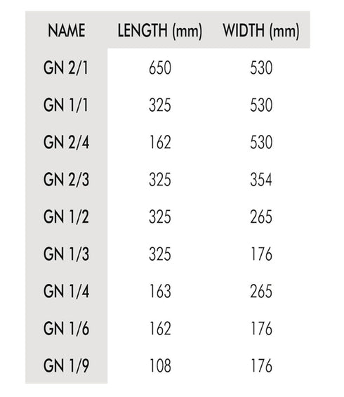 Vogue Stainless Steel 1/3 Gastronorm Trays