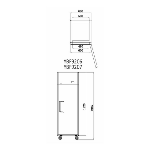 Atosa Upright Single Solid Door Freezer - YBF9207