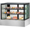 BONVUE Black Trim Square Glass Cake Display 2 Shelves - SSU150-2XB