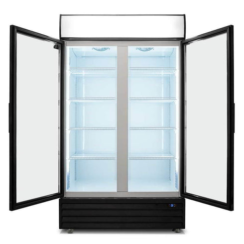AG 1000L Double Door Upright Display Fridge - Glass Door - CU1000TNG