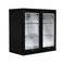 Husky Alfresco Drink Double Glass Door in black - ALF-C2-BLK-840