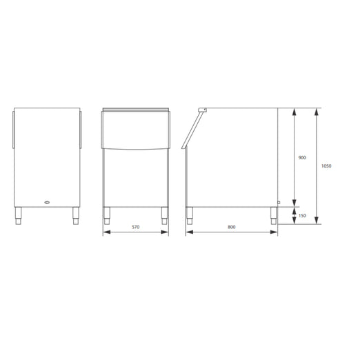 Icematic Ice Storage Bin 120kg Storage - BH56