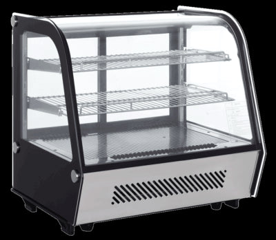 Exquisite Counter Top Cold Cake Display Curved Glass 120L - CTC120