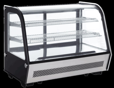 Exquisite Counter Top Cold Cake Display Curved Glass 160L - CTC160