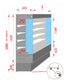 Tecnodom Open Chiller with 4 Shelves TDVC60-CA-150