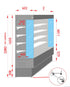 Tecnodom Open Chiller with 4 Shelves - TDVC60-CA-187
