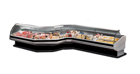 Italia Cool Curved front glass deli display 2020x1140x1260 - PAN2000