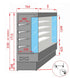 Tecnodom Open Chiller with 4 Shelves - TDVC80-CA-150