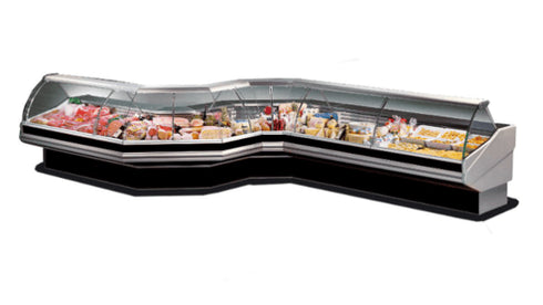 Italia Cool Coner External Glass - CURVED FRONT GLASS DELI DISPLAY - CN90E
