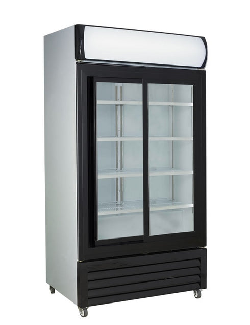 Thermaster Sliding Two Glass Door Upright Drink Fridge - LG-1000SDB