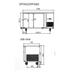 Atosa Stainless Steel 2 Solid Doors Undercounter Bench Fridge - EPF3422